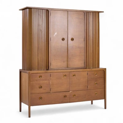 Puerta de pandereta Drexel Counterpoint Mid Century Credenza and Hutch Foto 1 de 4
