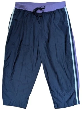Pantalones capri JMS Just My Size para mujer 18-20 Hanes azul marino poliéster cintura elástica Foto 1 de 4