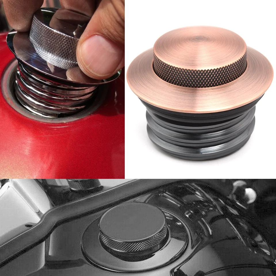 Fuel Gas Tank Cap Pop Up Cover For Harley Softail Dyna XL 883 1200 V-ROD Fatboy Foto 1 de 4