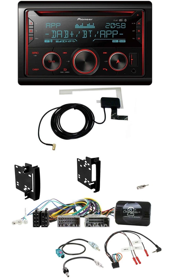 Pioneer 2DIN Lenkrad DAB USB CD Bluetooth Autoradio für Chrysler Dodge Jeep - Bild 1 von 4