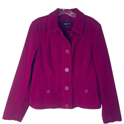 Jones NY pink corduroy preppy button academia blazer jacket medium - Image 1 of 4