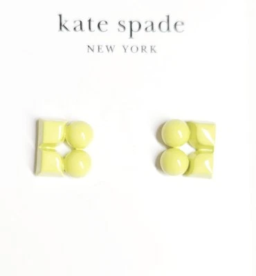 Mini aretes Kate Spade en latón recubierto de lima KG319 nuevos con etiquetas Foto 1 de 4