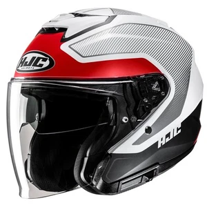 Casco de motocicleta HJC i31 Tevis cara abierta rojo/plateado - Imagen 1 de 1