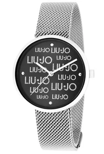 Orologio Donna Liu Jo Magic Acciaio Quadrante Glitter Nero Maglia Milano TLJ2152 - Picture 1 of 2