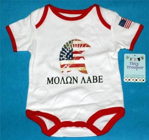 USA MILITÄR GRIECHISCH SPARTAN Baby Säugling Kleinkind EINTEILER BODY KLEIDUNG Neu - Bild 1 von 1