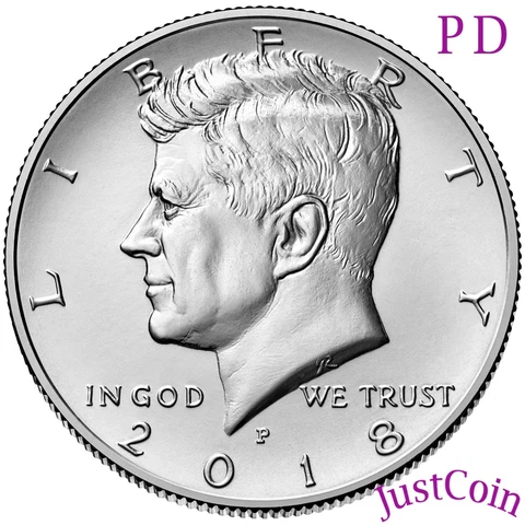 2018 P&D KENNEDY HALF DOLLAR SET CLAD TWO COINS SET UNCIRCULATED Cover