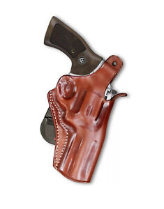 Fits Ruger GP 100 4”BBL Revolver Leather Paddle Holster Open Top #1033# LH