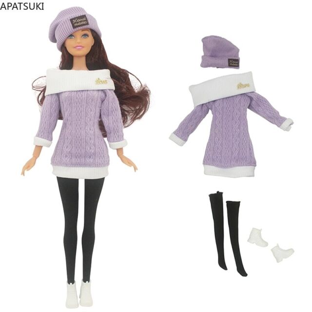 Roupa para barbie (vestido com sapato e chapéu)