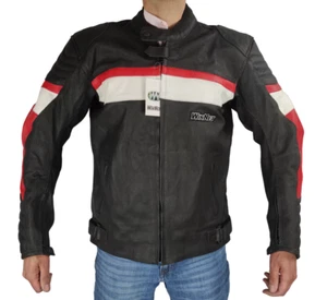 Giacca Giubbotto moto Taglia 54 XXL Pelle traforato Protezioni Omologate CE - Foto 1 di 7