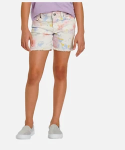 NWT Girls White Tie Dye Super Stretch Cut Off Shorts Sz XL(14-16) Plus - Picture 1 of 18