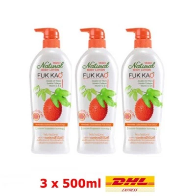 3 x 500 ml MISTINE NATURAL BODY Loción FUK KAO antioxidante piel brillante suave Foto 1 de 4