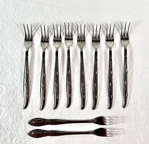 Forks Mixed Lot 10 pcs Stainless Steel Pickle Olive Cocktail Utensils 6” - Picture 1 of 7