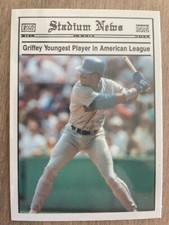 Ken GRIFFEY JR 1990 Stadium News Youngest Player in AL Ltd Ed (003)