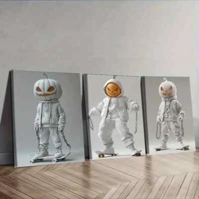 3pcs   Evil pumpkin, (10) Wall Art Canvas Unframed/Framed - image 1 of 4