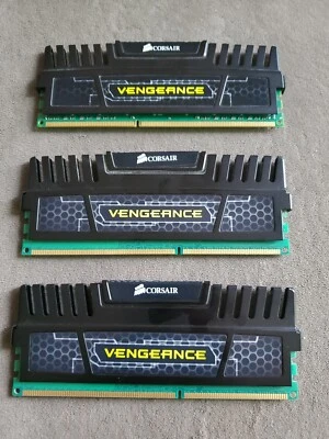 (3) Corsair Vengeance 8GB (2x4GB) DDR3 1600 Desktop Memory CMZ8GX3M2A1600C9 - Image 1 of 4