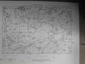 OS 6" Map Surrey Sheet XXXIV NW Leigh - Picture 1 of 1