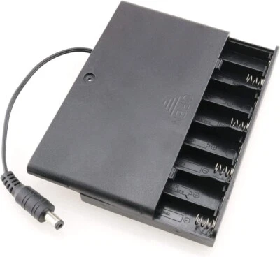 Battery case 8 x AA 1.5V 12V holder Box with DC 5.5x2.1mm on/off Switch - Image 1 of 4
