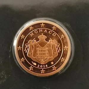 1 CENT EURO 2014 BU 2ème type 8000 Ex. MONACO / SCELLEE ET ISSUE DU COFFRET - Picture 1 of 2