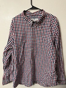 Old Navy "The Classic Shirt" Multicolor Gingham Check Cotton Shirt- Size 3XL - Picture 1 of 5