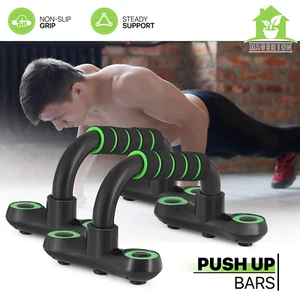 2 Stück Liegestützstangen Ständer Schaumstoff Training Arm Brust Griff Fitness Krafttraining - Bild 1 von 11