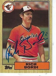 RICH BORDI SIGNED 1987 TOPPS #638 - BALTIORE ORIOLES - Picture 1 of 1