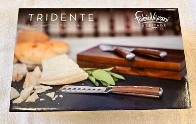Tridente кованая сталь сыр нож комплект Fabio Vivioni новый - Изображение 1 из 2