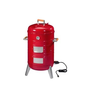 4-In-1 Electric Combination Water Smoker Charcoal Grill Outdoor Garden BBQ Cook - Picture 1 of 3