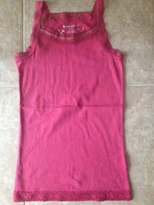 Mossimo Supply Co. Pink Lace Tank Size L EUC - Image 1 of 2