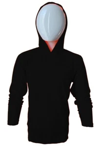 DRI-FIT Hoodie Long Sleeve T-Shirts, UPF 50+ Sun Protection Hooded BLACK - Picture 1 of 7