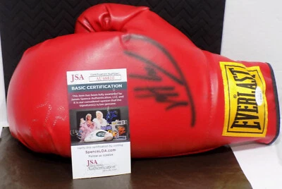 Guante Everlast rojo automático autógrafo firmado por Larry Holmes Hof 16 JSA 💎 CERTIFICADO DE AUTENTICIDAD Foto 1 de 4