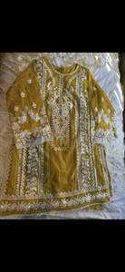 Ladies Designer Kurta Sana Safinaz Size M Embroidered Net-Cotton With Slip New - Picture 1 of 1