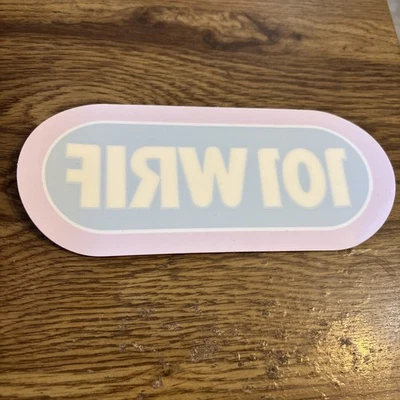 PEGATINA PARACHOQUES 101 Detroit Rock Radio años 90 rojo amarillo negro, Static Cling Foto 1 de 2