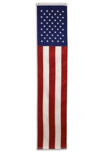 Embroidered USA Pulldown 8ft x 20in Flag 210D Oxford Poly American USA Flag - Picture 1 of 5