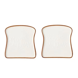 Piatto Ceramica Forma Brindisi Famiglia Ristorante Fatto a Mano Pane Piatto Torta... - Foto 1 di 9