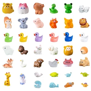40 pezzi mini animali in resina 40 stili piccoli animali in resina anatra figure varietà pac - Foto 1 di 5