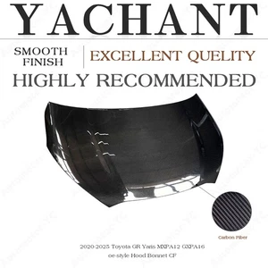 CARBON oe-style Front Hood Bonnet Kit For 20-25 Toyota GR Yaris MXPA12 GXPA16 - Picture 1 of 9