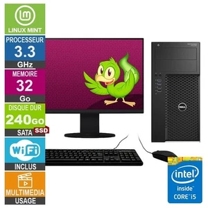 Dell Precision T3620 i5-6400 3.30GHz 32Go/240Go SSD Wifi Linux MINT + Ecran 27 - Photo 1/1