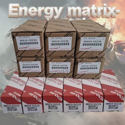 6PCS Igintion Coils 90919-02234 & Spark Plugs 90919-01210 For Toyota Lexus  New - Изображение 1 из 4