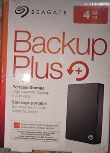 Seagate Backup Plus Portable Storage 4TB Massive Storage Backup Computers - Afbeelding 1 van 4