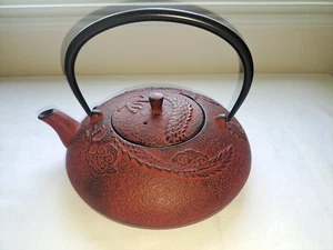 Vintage Joyce Chen Cast Iron " Year Of The Dragon " Tea Kettle Tetsubin - Picture 1 of 10