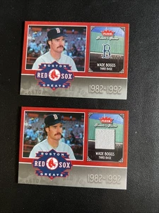 Camiseta Fleer Greats of the Game 2006 Wade Boggs reliquia BOS WB + tarjeta base - Imagen 1 de 4