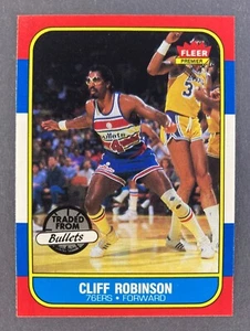 1986 Fleer #93 Cliff Robinson (Philadelphia 76ers) CENTERED! USC TROJANS! - Picture 1 of 2