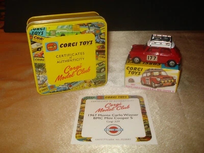 CORGI TOYS 1967 Monte-Carlo B.M.C. Mini-Cooper Reissue + Certificat et Boîte - Photo 1/4