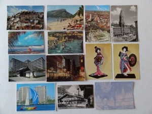13 Vintage Postcards With Inscriptions. Sent Postcards Japan, Hawaii, Brussels - Picture 1 of 9