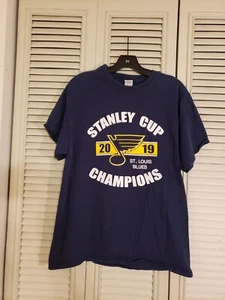 Camiseta de hockey 2019 Stanley Cup Champions St. Louis Blues NHL talla grande azul - Imagen 1 de 4