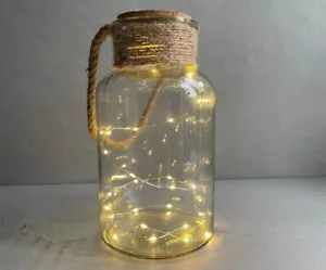 VINTAGE LIGHTS JAR | Retro Style Bottle With Fairy Lights | Festive Eco Glass - Picture 1 of 10