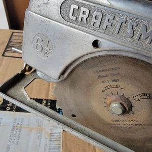 Vintage 1960’s Craftsman 6 1/2" Saw Model 336.27963 ~ TESETED CIRCULAR SAW - Picture 1 of 5