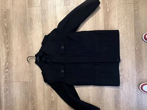 GUESS Men's Military Coat Black Medium Wool Blend - Picture 1 of 3