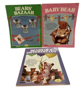 Paragon Needlecraft Bears Pattern Books Sewing Embroidery Projects 1984 Lot of 3 - Picture 1 of 11