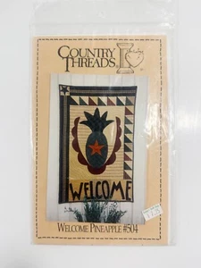 Country Threads Welcome Pineapple #504 Pattern - Picture 1 of 3